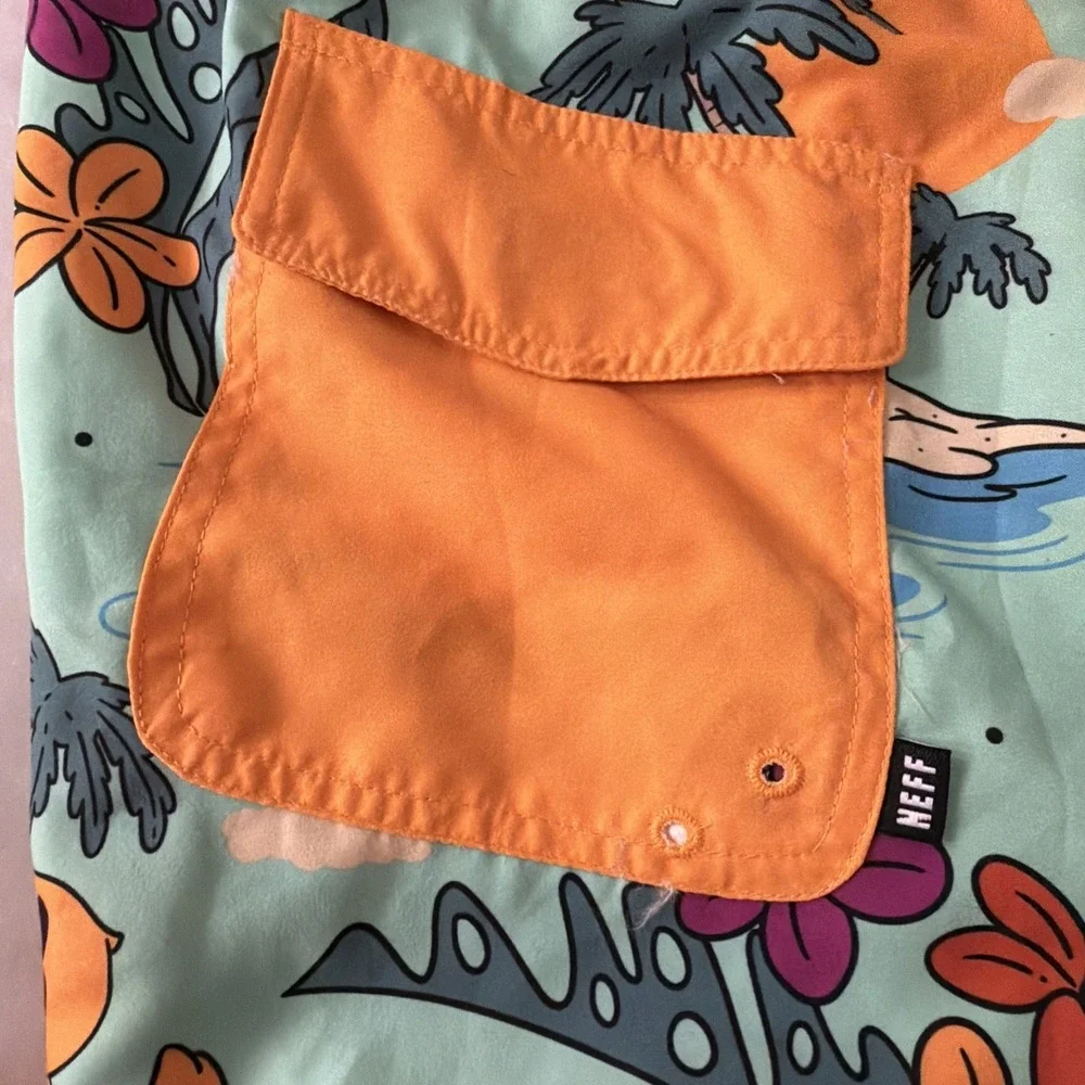 MENS NEFF RUBBER DUCK SWIM SUIT BOARD SHORTS XXL 2XL Beach Hawaiian Palm Floral